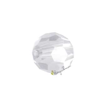 Glasschliffperle (10 Stück), rund, 4mm, transparent transparent