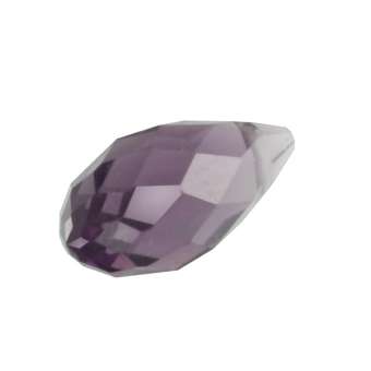 Glasschliffperle, Tropfen, 12X6mm, lila lila