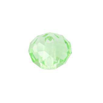 Glasschliffperle, briolette, 6X4mm, hellgrün hellgrün