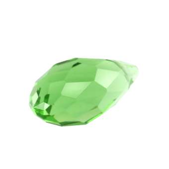 Glasschliffperle, Tropfen, 12X6mm, grasgrün grasgrün