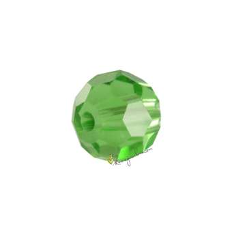Glasschliffperle (10 Stück), rund, 4mm, grasgrün grasgrün