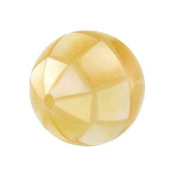 Perlmuttperle, 12mm, rund, hellgelb hellgelb