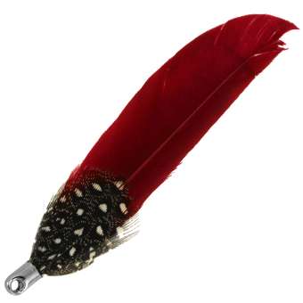 Anhänger aus echten Federn, 8cm, rot 