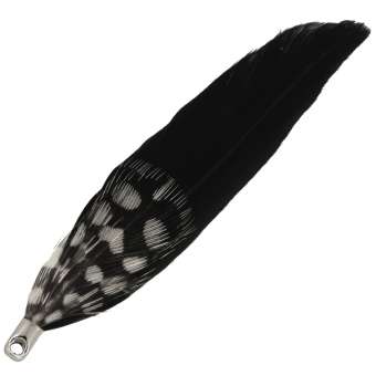 Anhänger aus echten Federn, 8cm, schwarz 