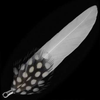 Anhänger aus echten Federn, 8cm, weiß 