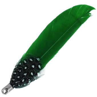 Anhänger aus echten Federn, 8cm, grün 