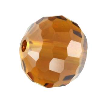 Glasschliffperle, Chessboard, 10mm, hellbraun hellbraun