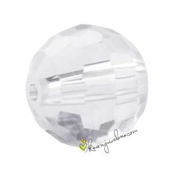 Glasschliffperle, Chessboard, 10mm, transparent transparent