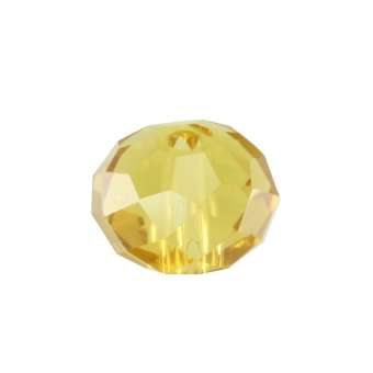 Glasschliffperle, briolette, 8X6mm, safran gelb safrangelb
