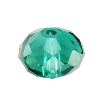 Glasschliffperle, briolette, 10X7mm, safirtürkis safirtürkis