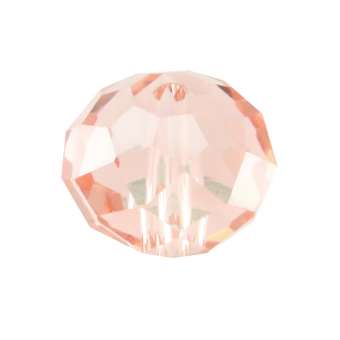 Glasschliffperle, briolette, 10X7mm, hellrosa hellrosa