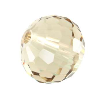 Glasschliffperle, Chessboard, 10mm, transparent-goldfarben transparent-goldfarben