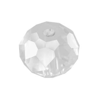 Glasschliffperle, briolette, 10X7mm, transparent transparent