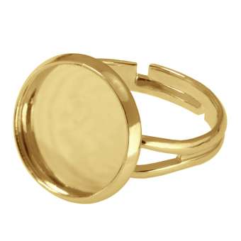 Ring für Ø 14 mm große Cabochons, goldfarben gold