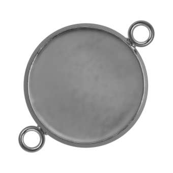 Anhänger Halter für Ø 16 mm große Cabochons, silberfarben silber