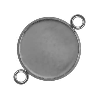 Anhänger Halter für Ø 14 mm große Cabochons, silberfarben silber