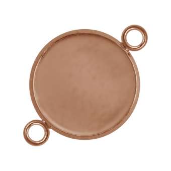Anhänger Halter für Ø 14 mm große Cabochons, roségoldfarben roségold