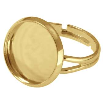 Ring für Ø 16 mm große Cabochons, goldfarben gold