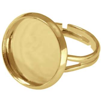 Ring für Ø 18 mm große Cabochons, goldfarben gold