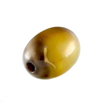 Perle in Wachsoptik, 10X8mm, oval, dunkelbraun (bunt) dunkelbraun