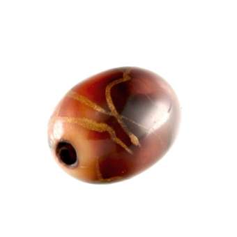 Perle in Wachsoptik, 10X8mm, oval, dunkelrot (bunt) dunkelrot