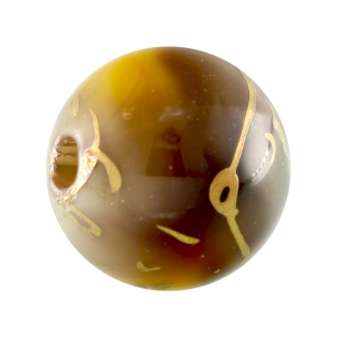 Perle in Wachsoptik, 12mm, rund, dunkelbraun (bunt) dunkelbraun