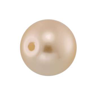 Wachsperle, 8mm, rund, champagne champagne