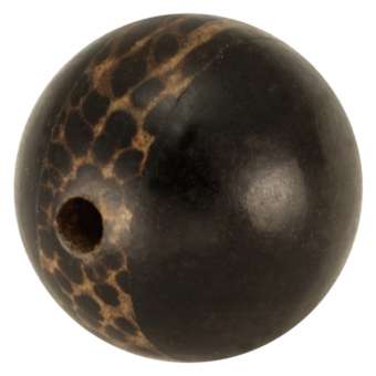 Palmwood & Tiger Ebony Wood, 20mm, rund, versch. Brauntöne 20mm Palm- / Tiger Ebony Wood