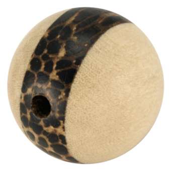 Palmwood & White Wood, 20mm, rund, versch. Brauntöne 20mm Palm- / White Wood