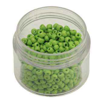 Rocailles, 20g, rund, 3mm (8/0), hellgrün opaque hellgrün