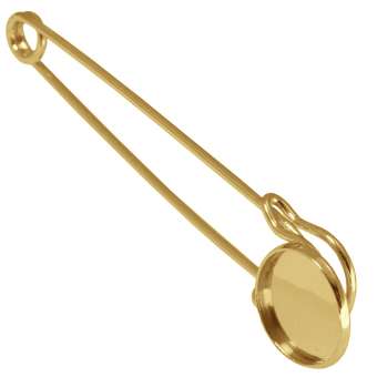 Anstecknadel für Ø 16 mm große Cabochons, goldfarben gold
