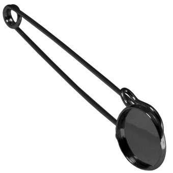 Anstecknadel für Ø 18 mm große Cabochons, schwarz silberfarben schwarz silber