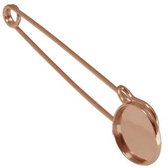 Anstecknadel für Ø 18 mm große Cabochons, roségoldfarben roségold