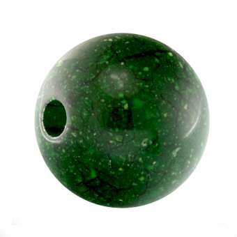 Perle in Marmoroptik, 15mm, rund, dunkel grün dunkelgrün
