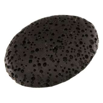 Lavaperle, 28mm, oval, schwarz schwarz