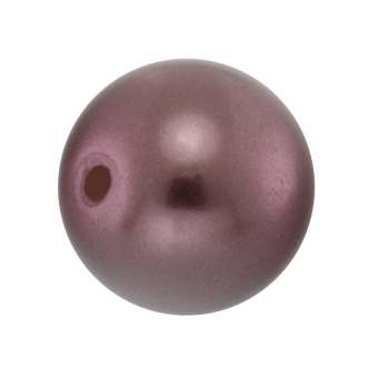 Wachsperle, 10mm, rund, weinrot weinrot