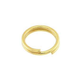 Öse (10 Stück), 8mm, rund, hellgoldfarben hellgoldfarben