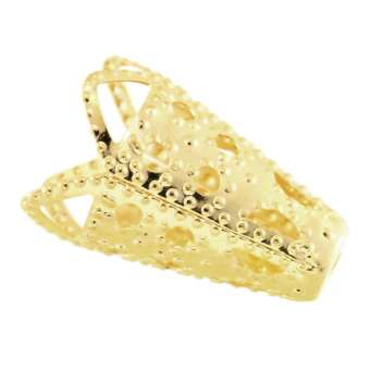 Perlenkappe, 16X16mm, konisch, hellgoldfarben hellgoldfarben