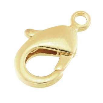 Karabinerverschluss, 18X11mm, asymmetrisch, hellgoldfarben hellgoldfarben