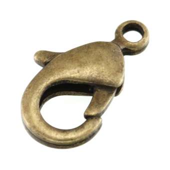 Karabinerverschluss, 18X11mm, asymmetrisch, bronzefarben bronzefarben