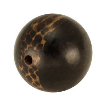Palmwood & Tiger Ebony Wood, 12mm, rund, versch. Brauntöne 12mm Palm- / Tiger Ebony Wood