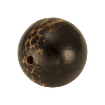 Palmwood & Tiger Ebony Wood, 10mm, rund, versch. Brauntöne 10mm Palm- / Tiger Ebony Wood