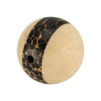 Palmwood & White Wood, 10mm, rund, versch. Brauntöne 10mm Palm- / White Wood