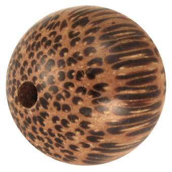 Holzperle (Palmwood), 20mm, rund, hellbraun Palmwood, hellbraun