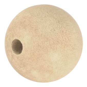Holzperle (White Wood), 20mm, rund, eierschalen weiß White Wood, eierschalen weiss