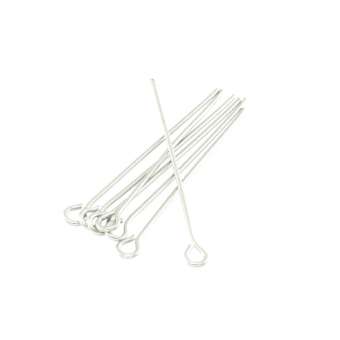 Kettelstifte (100 Stück), 34X0,7mm, Stäbchen (Stiftform), silberfarben silberfarben