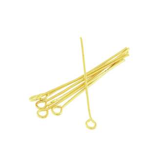 Kettelstifte (100 Stück), 34X0,7mm, Stäbchen (Stiftform), goldfarben goldfarben