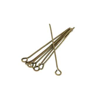 Kettelstifte (100 Stück), 34X0,7mm, Stäbchen (Stiftform), bronzefarben bronzefarben