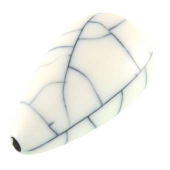 Marmoroptik, 26X15mm, konisch zulaufend, eierschalen weiß 26 mm konisch