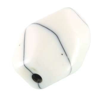 Marmoroptik, 23X14mm, asymmetrisch, eierschalen weiß 15 mm asymmetrisch